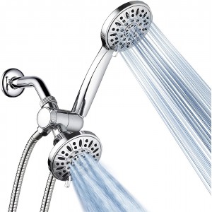 Mighty Rock Premium High Pressure 24-setting 3-Way Combo for The Best of Both Worlds – Enjoy Luxurious 5-setting Rain Shower Head and 5-Setting Hand Held Shower Separately or Together